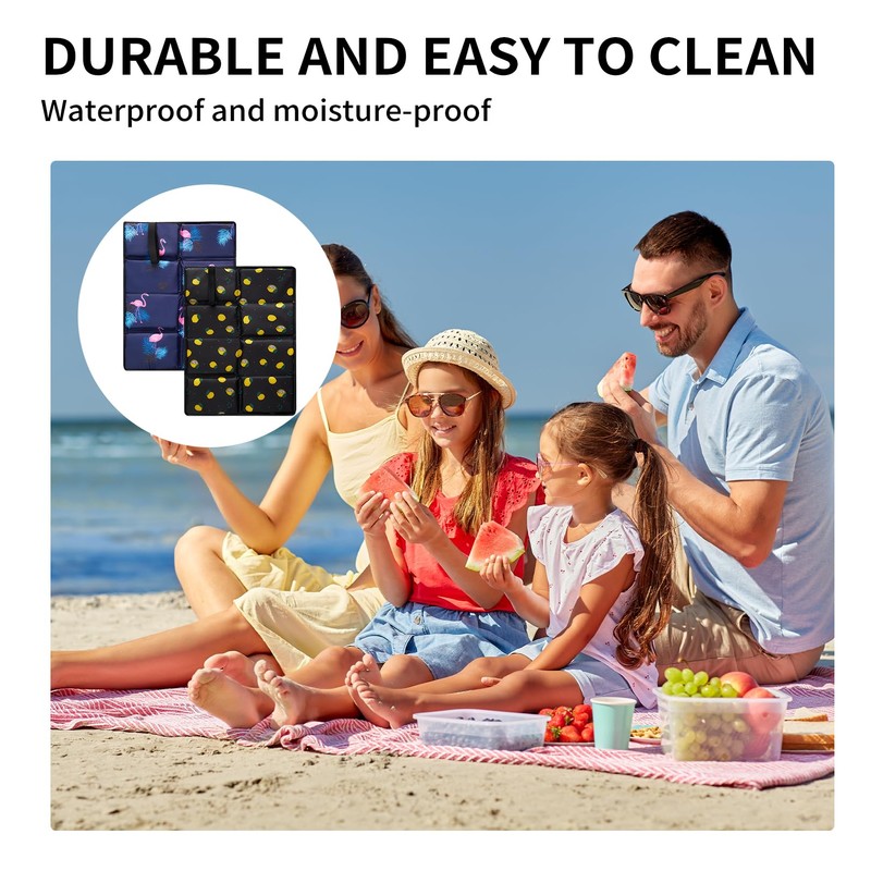 Picnic Mat 2 Pieces Seat Cushion Camping Portable Chair Pad
