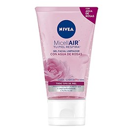 NIVEA Agua de Rosas Gel Limpiador Facial (150 ml) - Remueve Maquillaje a Prueba de Agua, Tonifica, Purifica, Limpia y Refresca la Piel sin Secarla - I