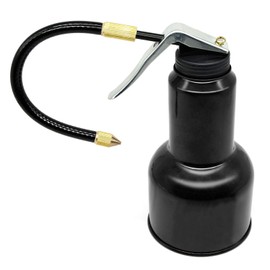 Shiningeyes Metal Oil Can, Oil Pump Can with Spout Flexible, Hand Pump Oiler Can Tool - 17oz Capacity