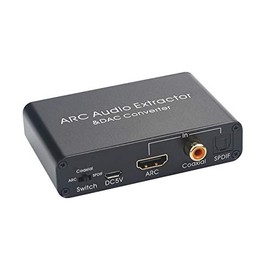 HDMI ARC Audio Extractor Pro, 192KHz DAC Converter, HDMI ARC to Optical Coaxial and Analog L/R RCA 3.5mm, Digital Optical SPDIF Coaxial to Analog Audio Converter for TV Sound System (H103-ARC Pro)