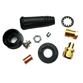 DKJ50-70 TIG Welding Connector Plug & Socket Set Plasma Cutting Copper and Insulating Rubber 2 Black
