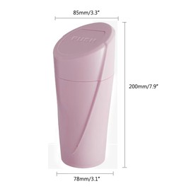 Car Garbage Trash Cans with Lid, Mini Car Trash Can Portable Leakproof Auto Garbage Storage Can Pink, Car Accessories for Interior, Small Car Trash Bin Use for Automotive, Office, Camping,Living Room