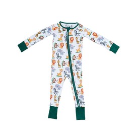 Zippies, Footies, Onesies for Baby Boy and Girls (Unisex), Bamboo Viscose (Jungle, 3-6 Months)