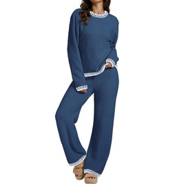 Luvamia Lounge Set - Navy Blue Two Piece For Women - Sizes 4/6