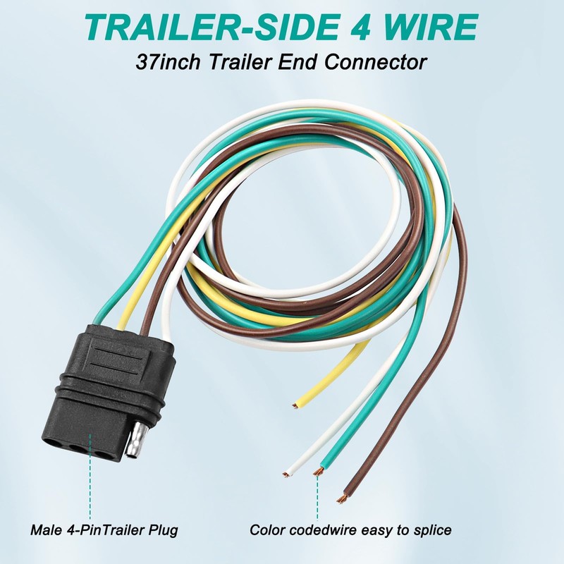 XMSJSIY - Conector de cable para arnés de remolque de