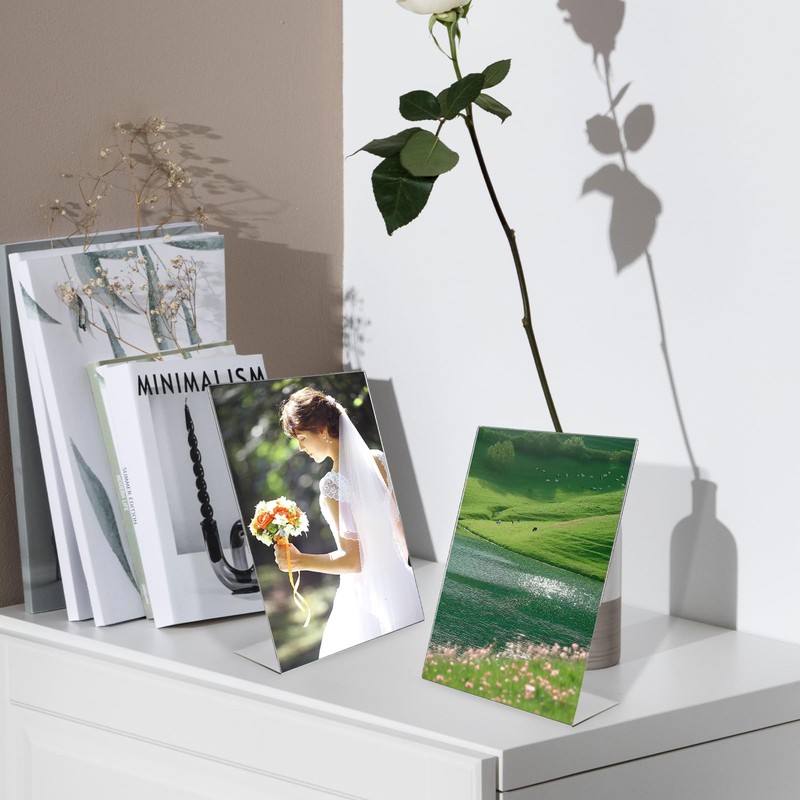 Zyghjort 8x10 Acrylic Picture Frame Set of 6, Clear Frameless