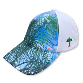 muuch Gorra Tropical con Estampado de Palmeras – Visera Curva Ajustable Unisex con Detalle Bordado – Estilo Veraniego para Playa, Viajes y Uso Diario