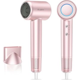Labiim Hair Dryer, High-Speed Ionic Low Noise Blow Dryer with Brushless Motor for Fast Drying, Thermo-Control Quiet Compact Hair Blow Dryer, Hairdryer with 1 Nozzle Attachments for Home Salon Travel