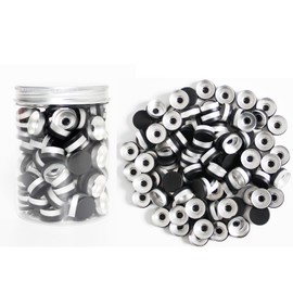 20mm Black Aluminum Plastic Jar Lids 100 Black Lids for Glass Jars