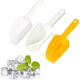 Plastic Ice Scoop, Kitchen Ice Scooper for Maker, Scooper for Freezer Bar Wedding Party Small Food Scoops for Pet Animal Dog Food Candy Scoop Beach Shovel Tools (yellow)