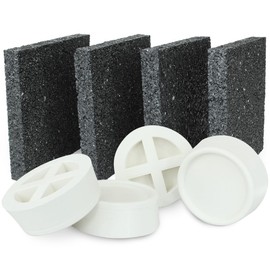 Mario10 Multipurpose Anti-Vibration Pads and Cups (4-Piece Set) Rubber for Appliances, Furniture, Gym Equipment, Tools, and Musical Instruments - Non-Slip, Water-Resistant, Anti-Mold
