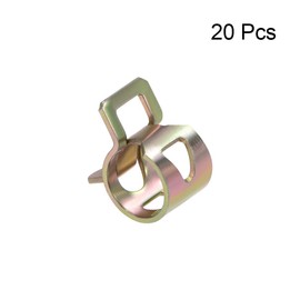 sourcing map 20 Pieces Steel Band Clamp 8 mm Hose Pipe Spring Clamp Manganese Steel