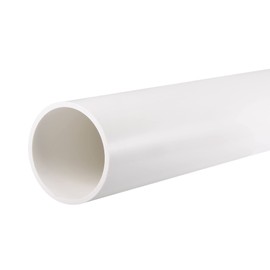 sourcing map PVC Rigid Tube Round Pipe Hardware Tubing 67.8mm ID 75mm OD 0.35m White High Impact for Water Pipe,Crafts