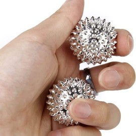 Hedgehog Ball, Massage Ball, 2 Pieces 32 mm Magnetic Acupressure Balls, Acupressure Massager, Trigger Point Massage Balls, Foot Massage Balls, Finger Massage Device, Hedgehog Ball Massage Ball Set