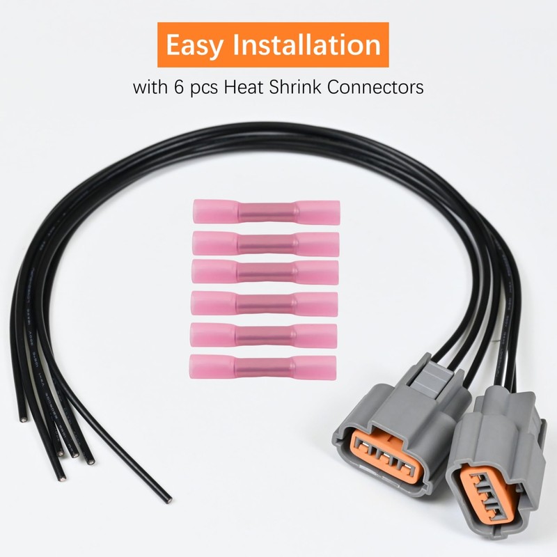 2PCS Turn Signal Light Connector Pigtail Plug fit for Hyundai