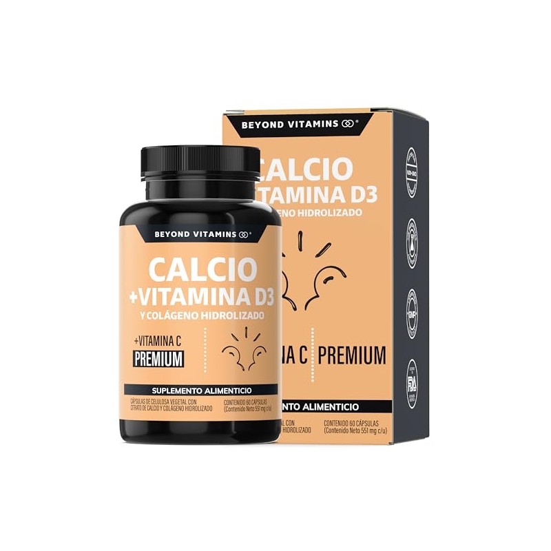 Beyond Vitamins | Calcio 1000 + Vitamina D3 | Potenciado