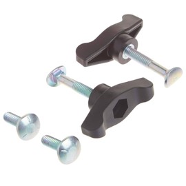 Liyquint 2 Sets Lawn Mower Handle Knobs Nut Bolt，Universal Wing Handle knob，T-Handle Bolt for Snow Blower， Lawn Mower Handle Bolt Mower t Handle Knobs Wing Knob Rubber Handle Bolt T Bolt. (Black)