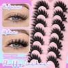 Losha Lashes Volume False Eyelashes Fluffy Cat Eye Lashes 7