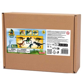 Simba Toys Dino Set XXL – 6 Large Dinosaur Figures (8-9") for Kids | Realistic Prehistoric Playset, Toy Animal Action Figures, Ages 3 and Up