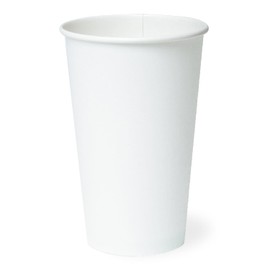 Sunup SMT-520PP Paper Cups, Large Size, 17.3 oz, 50 Pieces, Cardboard, Disposable, Plain White for Any Occasion, Double Sided Polyethylene Laminated for Hot & Cold Comfort, Perfect for Takeout
