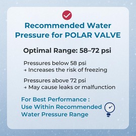 Polar Valve Freeze-Proof Outdoor Device for Tap Water Faucets (Straight-Type, 1 Unit) – Fits Spigots, Water-Saving and Automatic Faucet Systems, Water Control Valves, and Faucet Handles
