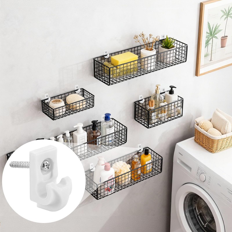 25 Sets Wire Shelf Clips, Down Wall Clips with Screws