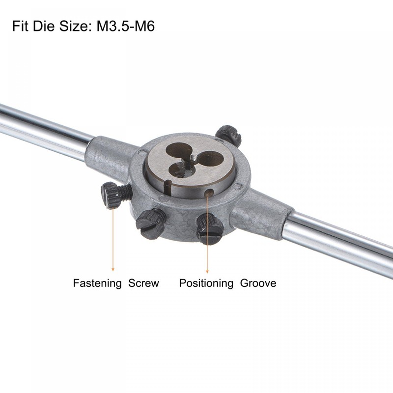 sourcing map Die Stock Handle Wrench Set, M4 x 0.5