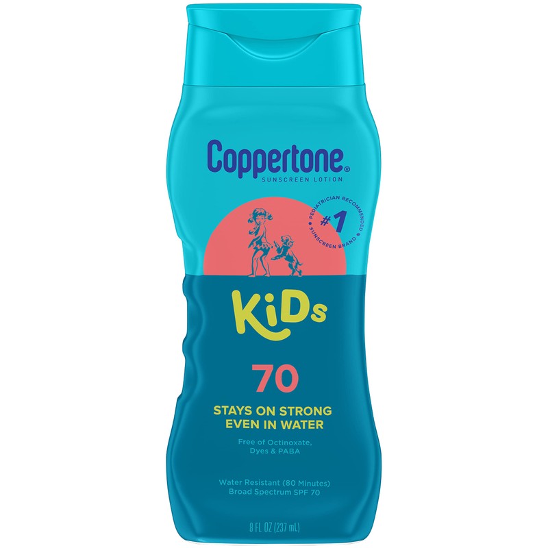 Coppertone KIDS Water-Resistant Sunscreen Lotion Broad Spectrum SPF 70 (8