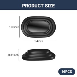 YYTQP 16 PCS Car Door Shock Absorber, Thickened Silicone Car Door Slam Stopper with Self Adhesive,Car Soundproof Door Protectors, Anti-Collision Car Side Door Protection Sticker for Cars (NO Pattern)