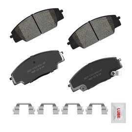 Fraxle Front Ceramic Brake Pads Set with Hardware For 2006-2011 Honda Civic, S2000, 2002-2010 Acura Csx, Rsx