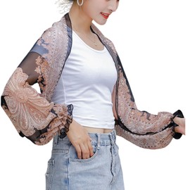 Xunger Women's Ice Silk Cooling Sunproof Shawl UV Blocking Lightweight Breathable Sleeve Cover Summer Arm Protection(1009-BlackA3-OneSize-RD)