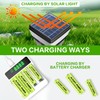 FlyGift AAA Rechargeable Battery, Low Self-Discharge 1.2v Ni-MH Solar Batteries,