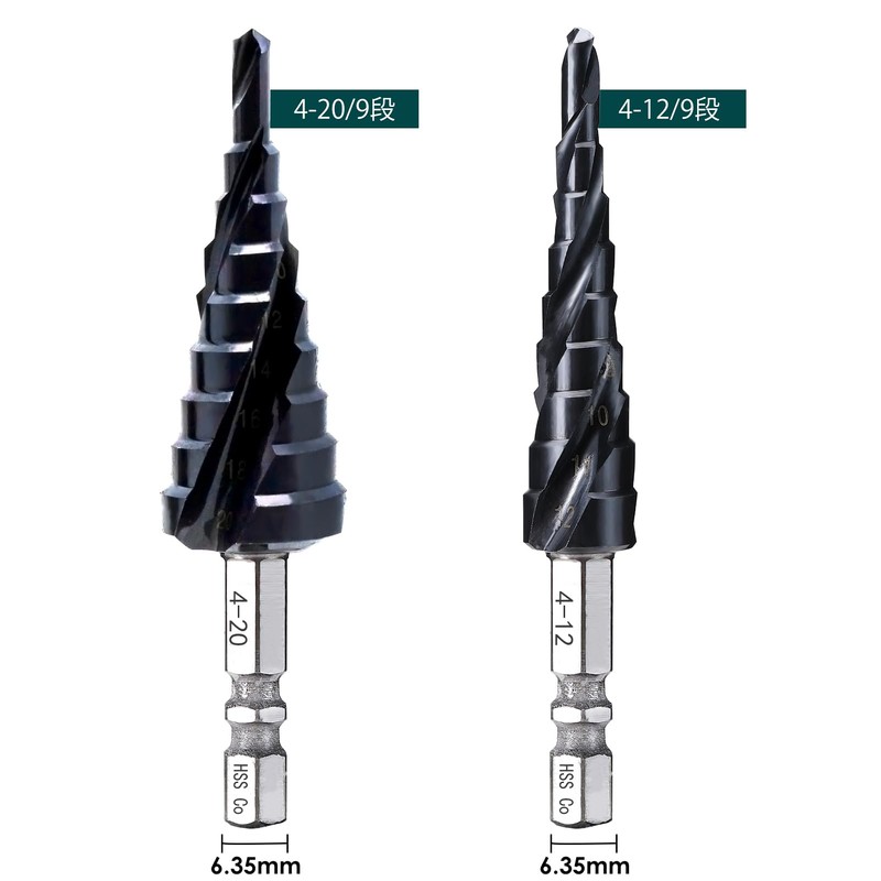 Invincible Triple Blade Step Drill, Hexagonal Drill Bit, Ultra High