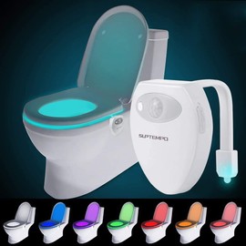 Wiederaufladbare Toilettenlicht mit Bewegungssensor WC Nachtlicht LED Toilette Licht Lampe
