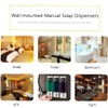 Soap Dispensers, Manual Soap Dispensers Wall-Mounted Three Chamber Shampoo Box