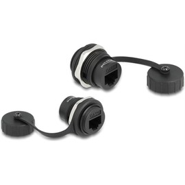 Delock RJ45 Cat.6 Socket with Cap IP67 Dust and Waterproof