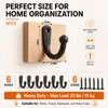 Frienda 6 Pack Wrought Iron Hooks Black Rustic Wall Hooks