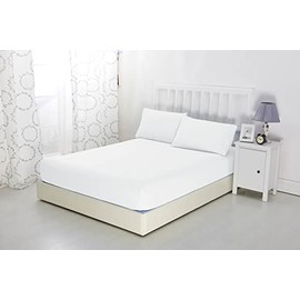 Sonia Linens Home Basic Soft Brushed Microfibre Fitted Sheet - Non Iron Breathable Hypoallergenic Bottom Sheet with Strong Elastic Hem (White, King)