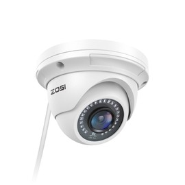 ZOSI 5MP Add-on PoE IP Camera, Outdoor Indoor Home Surveillance Dome Camera with Night Vision, Waterproof, Motion Detection, Only Work POE CCTV Camera System