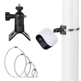 Alriedy Camera Pole Mounting Bracket, Pole Mount for Arlo, Wyze, Eufycam, Eufy Camera Mount, Ring Camera Mount, Outdoor Camera Mounts, Black