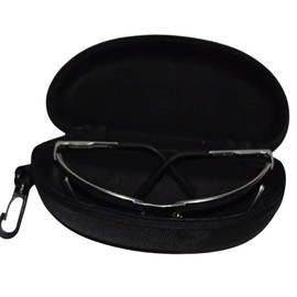 JR Estuche para gafas de sol, caja de viaje portátil con cremallera y gafas de sol de viaje, caja de gafas (2 Pack, Negro)