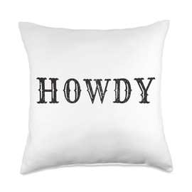 Cowboycore Yeehaw Howdy Hoes Never Too Many Cowboy Hats Throw Pillow