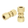 sourcing map 5Pcs Brass Compression Tube Fitting, 5/16" Tube OD