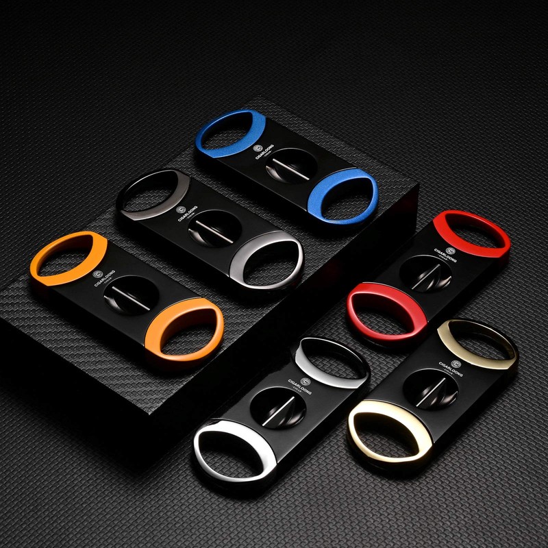 CIGARLOONG Cigar Cutter V-Cut Sharp Blade Retractable Perfect Cigar Guillotine
