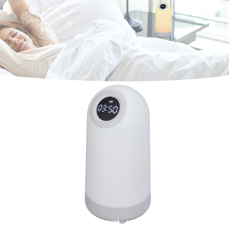 Speaker White Wake Up Light Wireless Speaker Multi Function Bedside