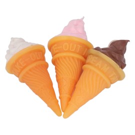 VGEBY 6pcs Dollhouse Ice Cream, Resin High Simulation Miniature Ice Cream Food Decoration for Doll House Kitchen Miniature Ice Cream Cones