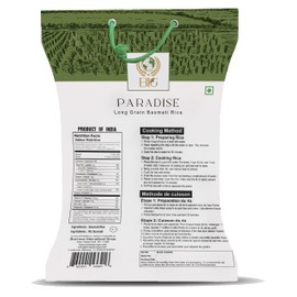 BIG – PARADISE 10 LB Long Grain Basmati Rice, White Super Basmati Rice, Basamic Rice from India, Gluten Free Rice, White Uncooked Rice, Extra Long Grain Basmati Rice