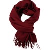 Rotfuchs Woven Scarf Plain Herringbone Fashionable Carmine Red 100% Wool