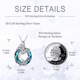VONALA Sterling Silver Butterfly Pendant Necklace with Crystal Birthday Christmas Mother's Day Jewellery Gifts for Women Girls Mother, Sterling Silver, Cubic Zirconia