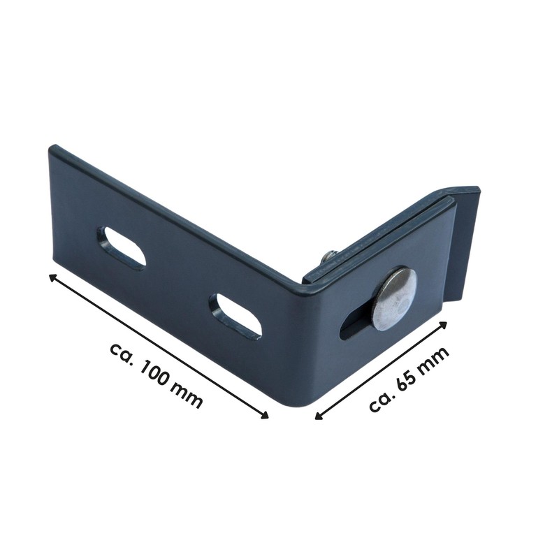 Wall Connection Angle Connector in Anthracite 100 x 65 Fence